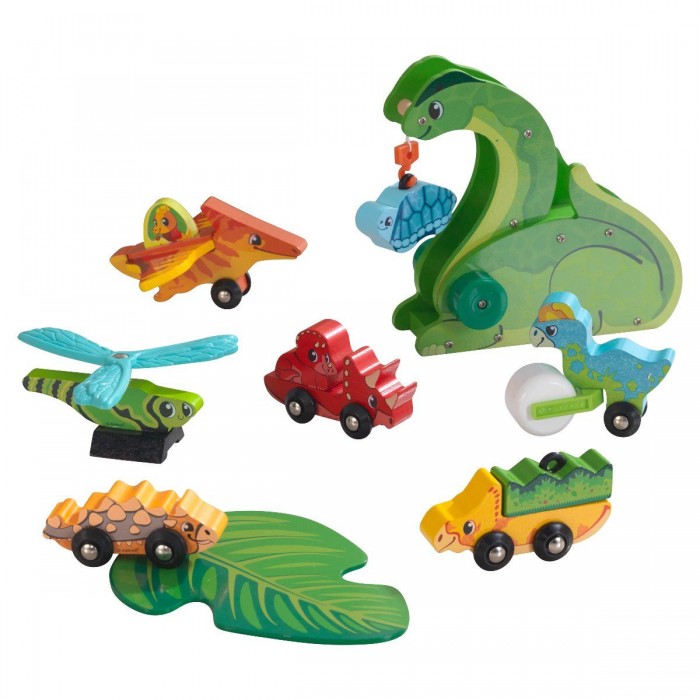 Set trenulete Dino World Lumea Dinozaurilor Kidkraft PREHISTORIC PACK